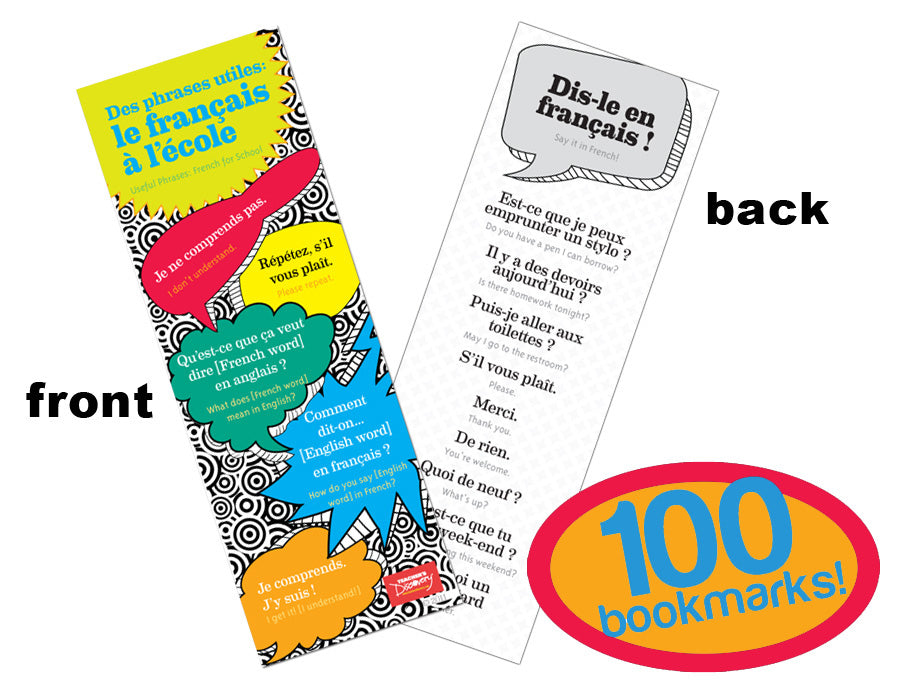 Useful Phrases French Bookmarks (100)