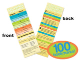 Regular Verbs Spanish Bookmarks (100)