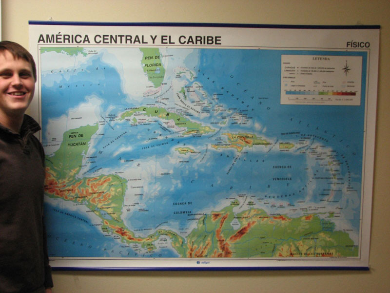 Central America Map in Spanish