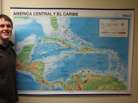 Central America Map - Spanish - Double-Sided Posters