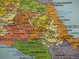 Mexico Map in Spanish