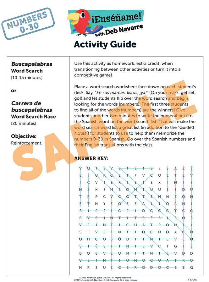 ¡Enséñame!™ Complete First Year Lessons:  Numbers 1-30 Download