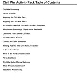 Civil War Activity Packet Download