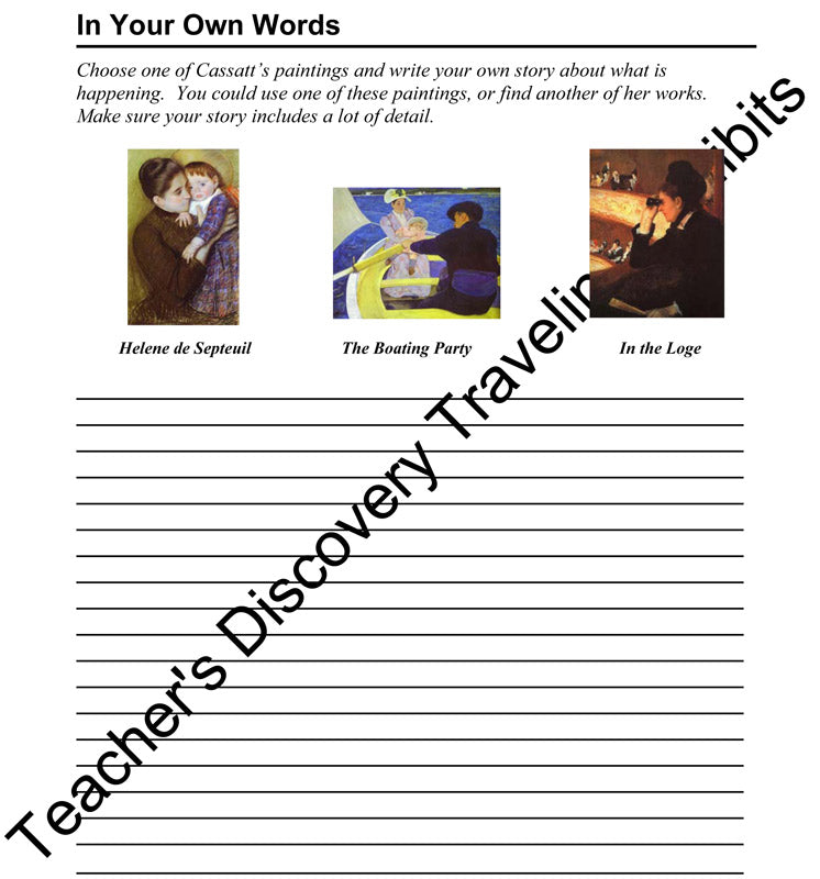 Mary Cassatt Activity Packet Download