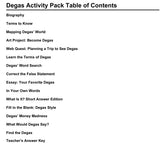 Edgar Degas Activity Packet Download