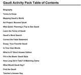 Antoni Gaudi Activity Packet Download