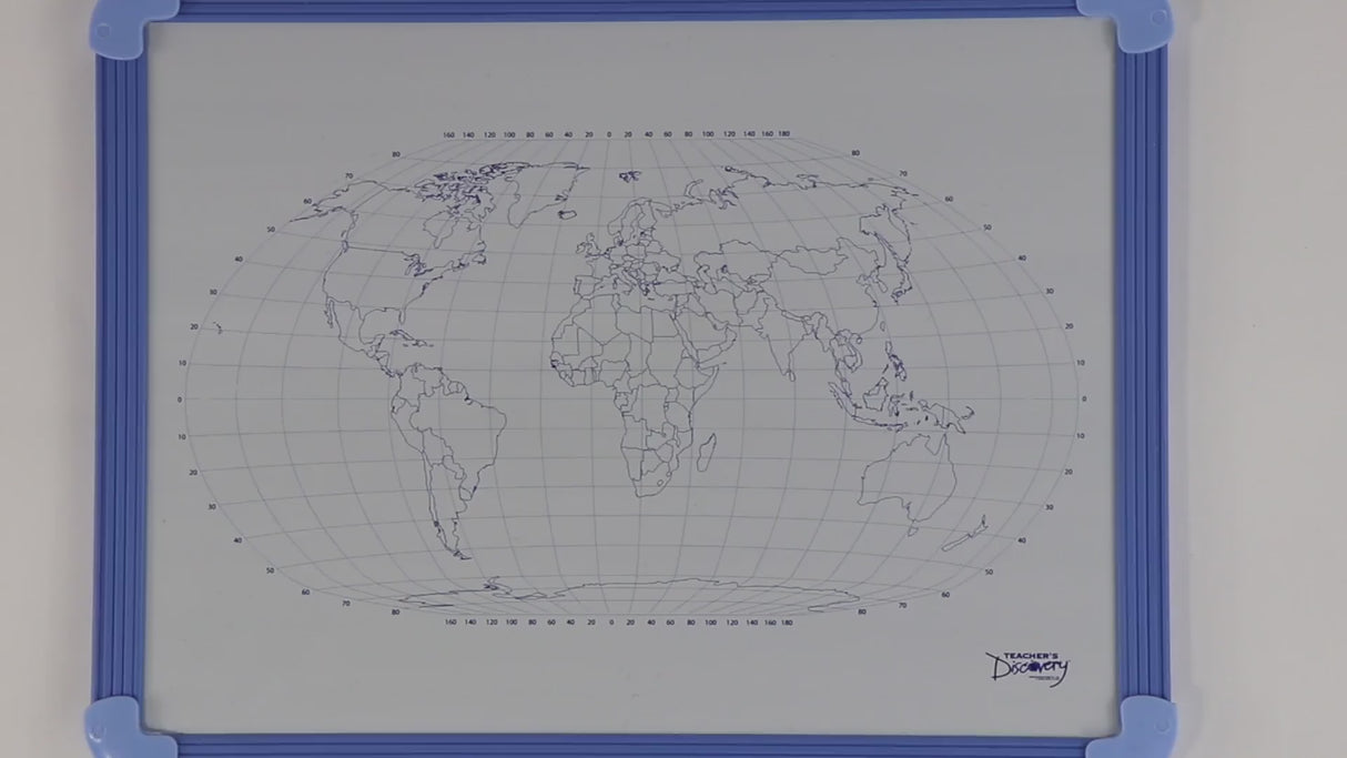 World Map Dry-Erase Board