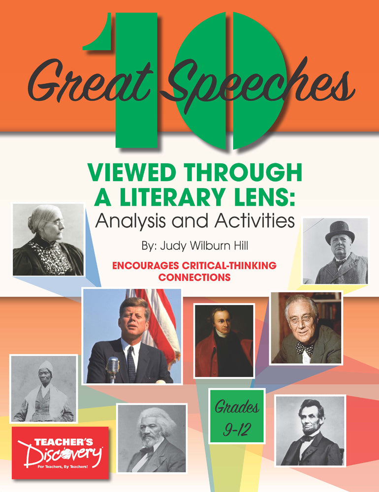 10 Great Speeches Viewed Through a Literary Lens: Analysis and Activities Book